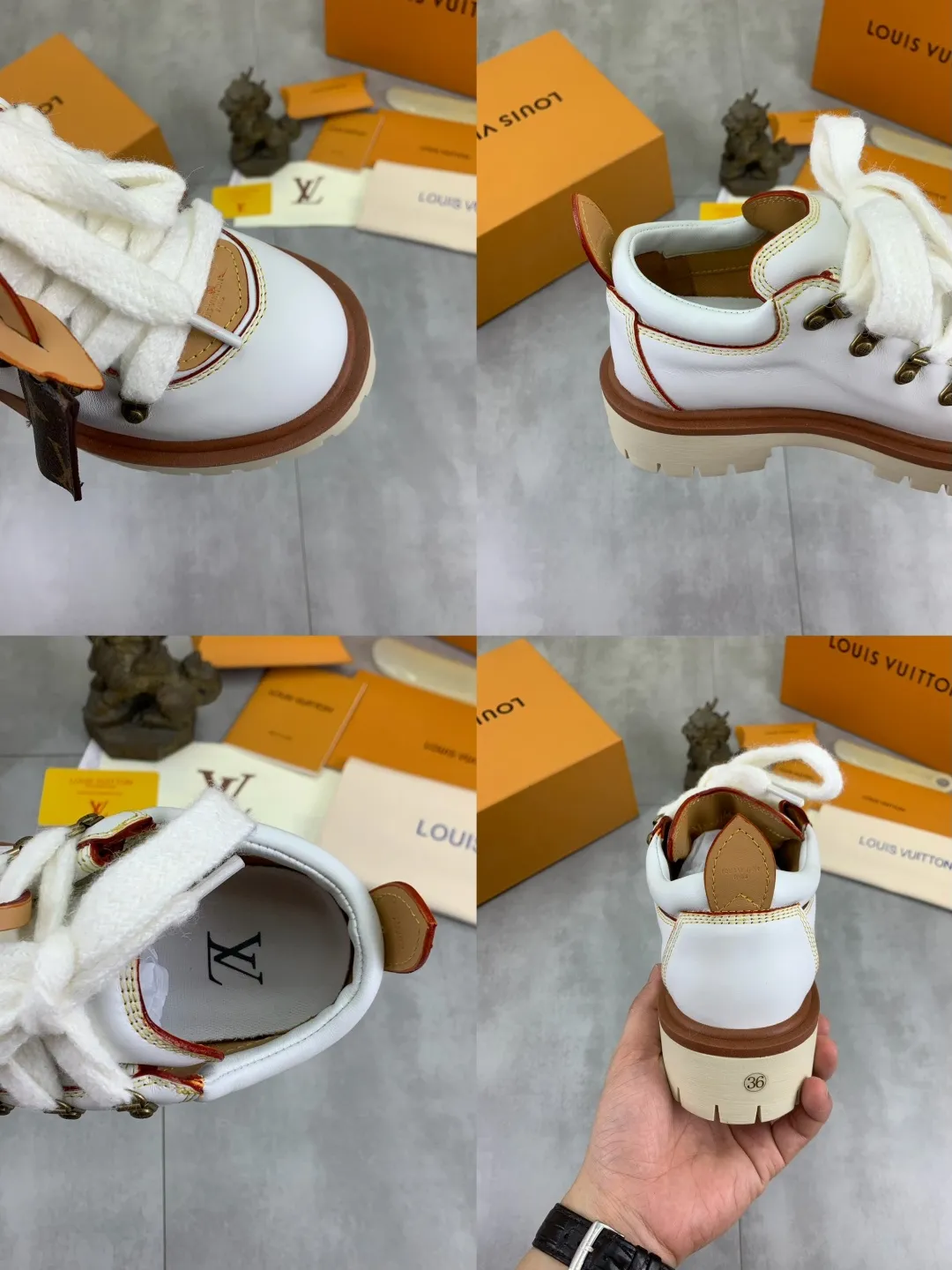 Men's shoes 💰P680 new LV | Louis Vuitton 🧡💚2025 autumn and winter new models, top version ⚠️ The counter features the latest LV REMIX lace-up mountaineering derby shoes, new hard goods 🆕 ❥BS purchasing level! Full of high-end feel! A popular model among bloggers at home and abroad, it’s retro and fashionable, and looks stunning on your feet! Mainly recommended models on the official website★ ━━━━━ ЅᏇєєt ━━━━━ ▪️Upper: top-grade first-layer cowhide ▪️Lining: imported sheepskin ▪️Outsole: original open-molded TPU non-slip outsole ▪️Sole height: 3.5cm ▪️Shoe size: Women 35-41 (41 customization is not returnable) Male 39-45 (46 customized, non-refundable)